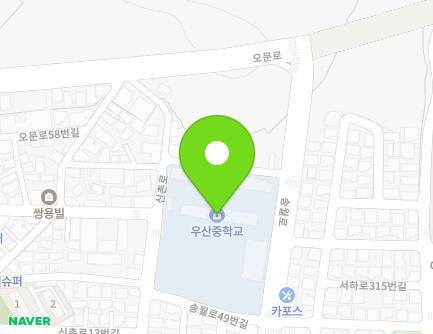 광주광역시 북구 신촌로 22 (오치동, 우산중학교) 지도