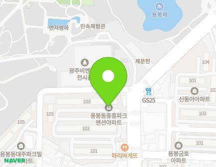 광주광역시 북구 비엔날레로 107 (용봉동, 중흥아파트) 지도