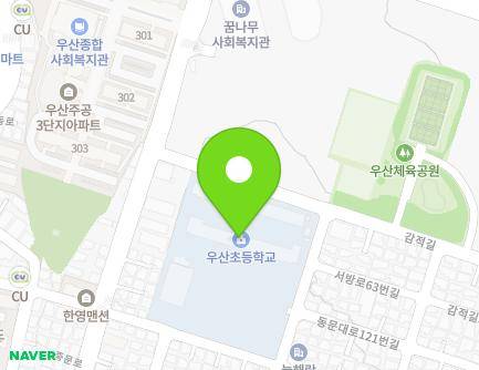 광주광역시 북구 서방로63번길 67 (우산동, 우산초등학교) 지도