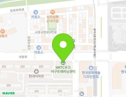 광주광역시 서구 내방로 54 (치평동, 현대아파트) 지도