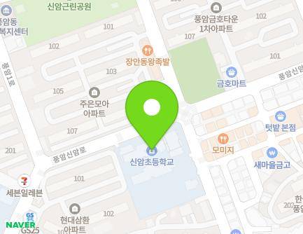 광주광역시 서구 풍암2로 56 (풍암동, 신암초등학교) 지도