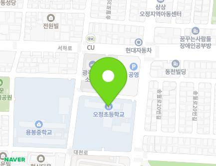 광주광역시 북구 대천로 55 (오치동, 오정초등학교) 지도