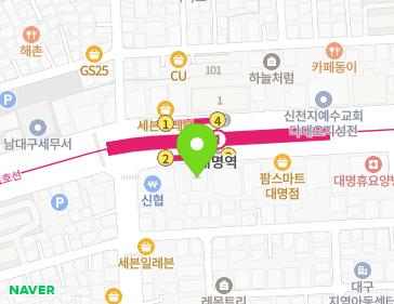 대구광역시 남구 대명로 70 (대명동, 대구교총회관) 지도