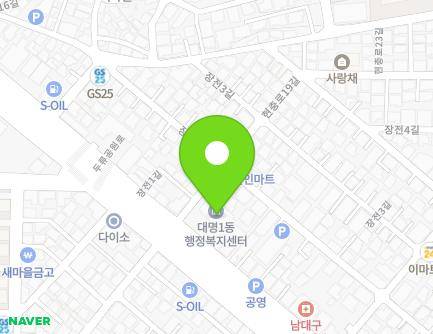 대구광역시 남구 두류공원로 38 (대명동, 대명1동행정복지센터) 지도