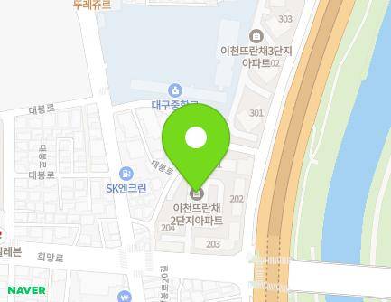 대구광역시 남구 희망로 57 (이천동, 이천뜨란채2단지) 지도