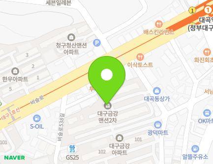 대구광역시 달서구 비슬로540길 14 (대곡동, 금강2차아파트) 지도