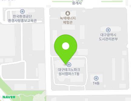 대구광역시 달서구 성서공단로 46-17 (대천동, 대구테크노파크성서캠퍼스T) 지도