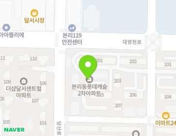 대구광역시 달서구 대명천로 119 (본리동, 본리2차롯데캐슬) 지도