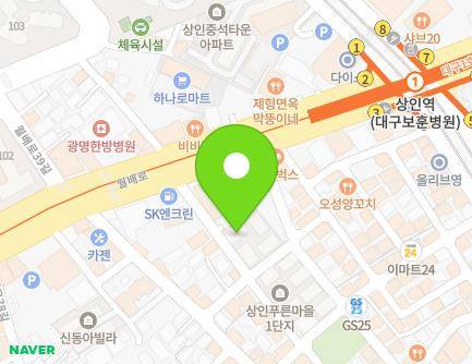 대구광역시 달서구 월배로42길 13 (상인동, 상인푸른마을) 지도
