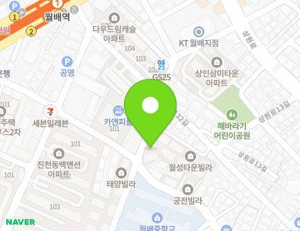 대구광역시 달서구 월배로34길 51 (상인동, 동원빌리지) 지도