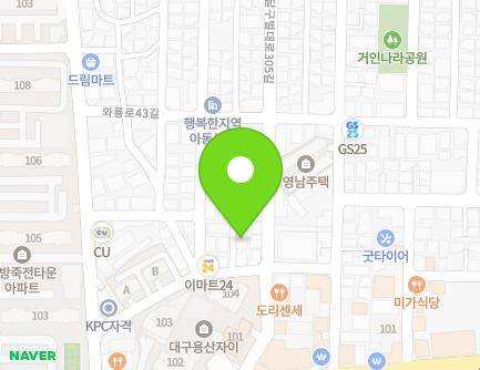 대구광역시 달서구 와룡로43길 65-19 (용산동) 지도