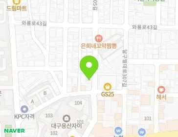 대구광역시 달서구 달구벌대로305길 25 (용산동) 지도