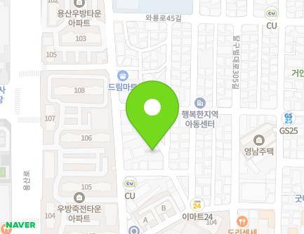 대구광역시 달서구 와룡로45안길 40 (용산동) 지도