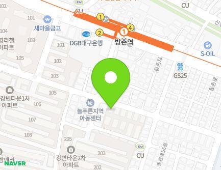 대구광역시 동구 동촌로54길 54 (방촌동, 강변다세대주택) 지도