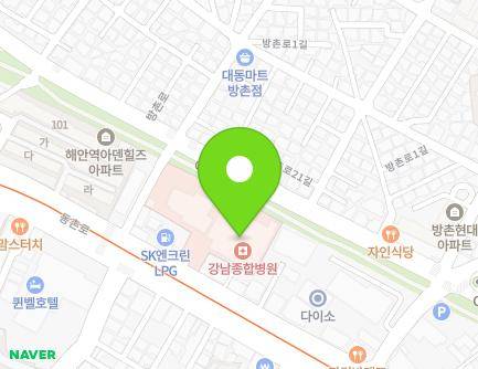 대구광역시 동구 동촌로 209 (방촌동, 강남종합병원) 지도