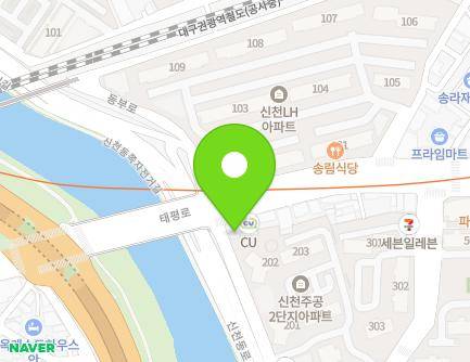 대구광역시 동구 동부로 2 (신천동) 지도