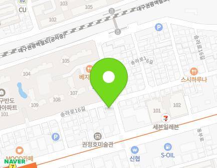 대구광역시 동구 동부로15길 11 (신천동) 지도