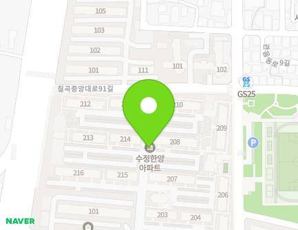 대구광역시 북구 구암로 17 (관음동, 칠곡2차(수정)한양아파트) 지도