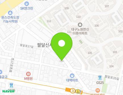 대구광역시 북구 팔달로33길 25 (노원동3가) 지도