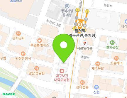 대구광역시 북구 팔거천동로 213 (동천동) 지도