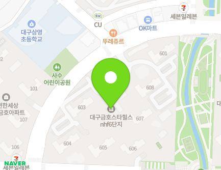 대구광역시 북구 내곡로 70 (사수동, 대구금호스타힐스엔에이치에프6단지) 지도