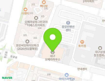 대구광역시 북구 호암로 15 (칠성동2가, 대구오페라하우스) 지도