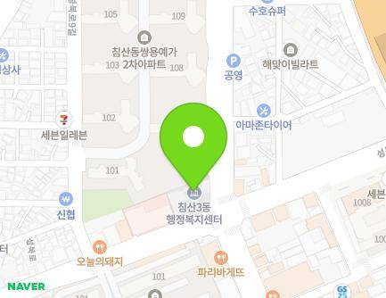 대구광역시 북구 성북로 55 (침산동, 침산3동행정복지센터) 지도