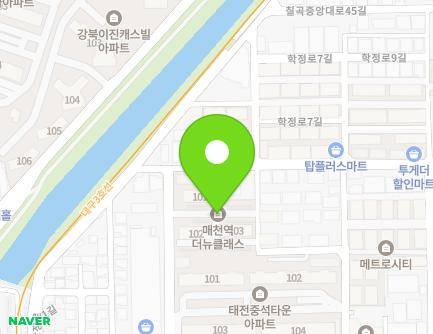 대구광역시 북구 학정로 17-26 (태전동, 매천역더뉴클래스) 지도