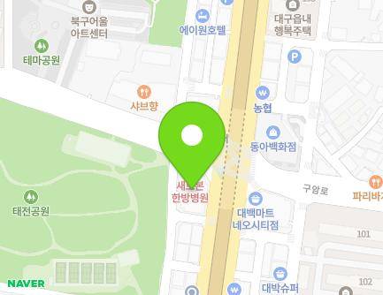 대구광역시 북구 칠곡중앙대로 411 (태전동, 우영펠리스) 지도