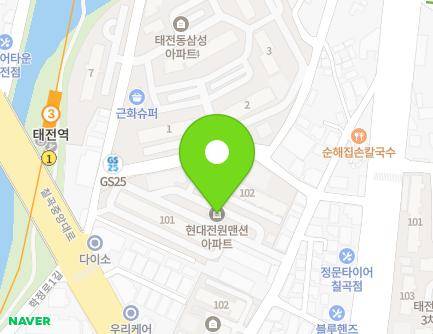 대구광역시 북구 칠곡중앙대로46길 25 (태전동, 현대전원맨션) 지도