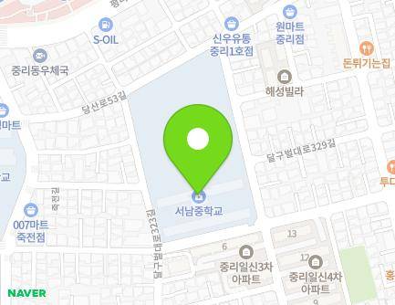 대구광역시 서구 당산로41서길 97 (중리동, 서남중학교) 지도