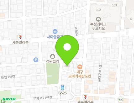 대구광역시 수성구 들안로8길 82 (두산동, 유진빌라 2) 지도