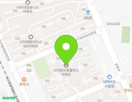 대구광역시 수성구 달구벌대로669길 50 (사월동, 시지한신휴플러스) 지도