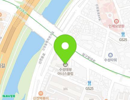대구광역시 수성구 달구벌대로 2260 (수성동1가, 태왕아너스클럽) 지도