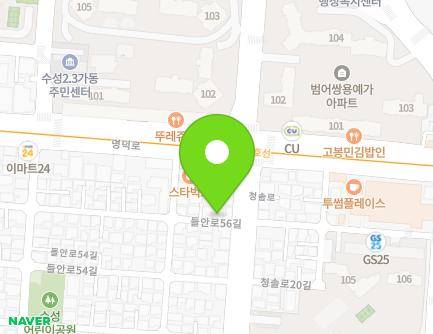 대구광역시 수성구 들안로56길 61 (수성동3가) 지도