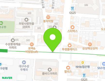 대구광역시 수성구 달구벌대로 지하2300 (수성동4가, 대구은행역) 지도