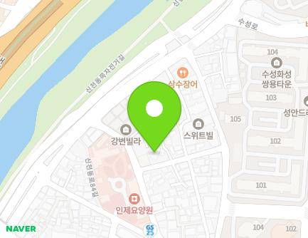 대구광역시 수성구 신천동로86길 11-11 (수성동4가, 한백장관빌라) 지도