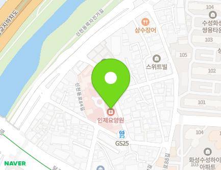 대구광역시 수성구 신천동로84길 21 (수성동4가, 인제재활병원) 지도