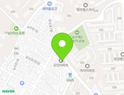 대구광역시 중구 남산로7길 77 (남산동, 남산모던아파트) 지도