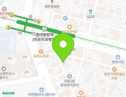 대구광역시 중구 달구벌대로440길 17 (대봉동, 하경빌딩) 지도