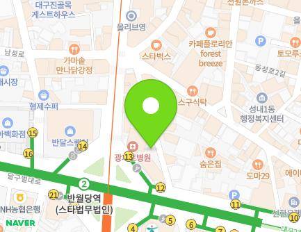 대구광역시 중구 달구벌대로 2109-11 (덕산동) 지도