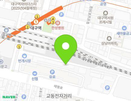 대구광역시 중구 태평로 177-3 (태평로1가, 번개시장) 지도