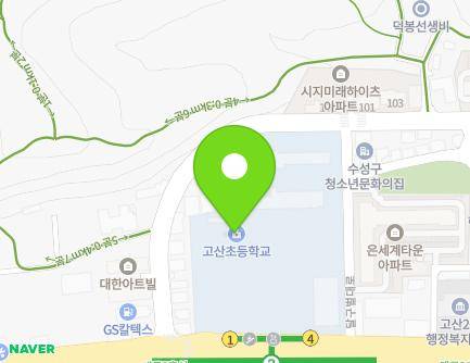 대구광역시 수성구 달구벌대로 3067 (시지동, 고산초등학교) 지도