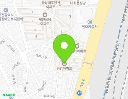 대전광역시 대덕구 대전로 1247 (대화동, 금강아파트) 지도