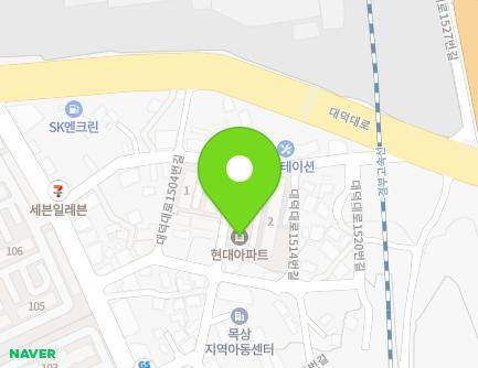 대전광역시 대덕구 대덕대로1524번길 27 (목상동, 현대아파트) 지도