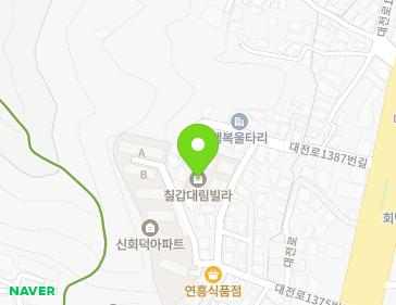 대전광역시 대덕구 대전로1375번길 41 (읍내동, 칠갑대림빌라) 지도