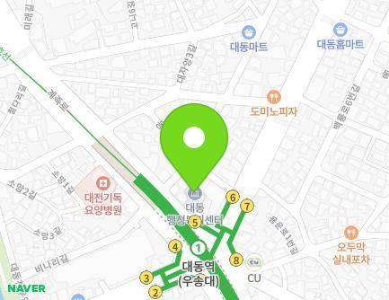 대전광역시 동구 계족로 180 (대동, 대동주민센터) 지도