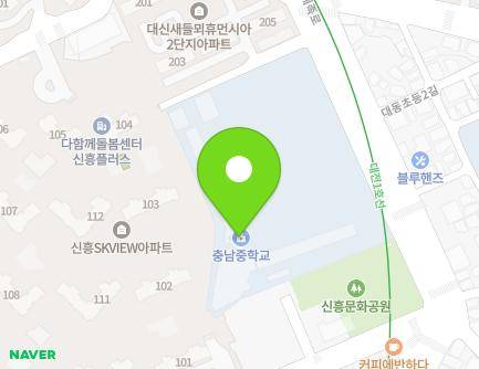 대전광역시 동구 계족로 123 (신흥동, 충남중학교) 지도