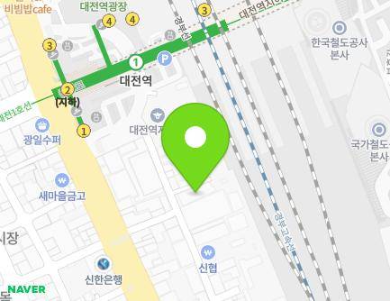 대전광역시 동구 역전시장길 35 (정동, 한국노총연금매장) 지도