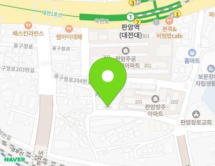 대전광역시 동구 옥천로176번길 102 (판암동, 자연빌리지) 지도